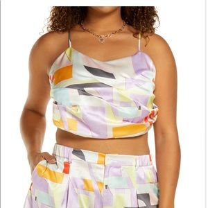 Print Pleated Camisole